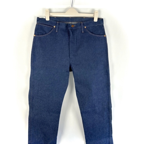 Vintage Wrangler Cowboy Cut Straight Leg Blue Jeans • Dark Wash • Mens 36 x 34 - Picture 5 of 10